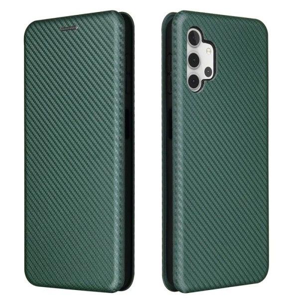 Samsung A32 5G Flip Case Kortrum CarbonDreams Grøn Green