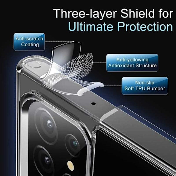 Samsung S22 Ultra stødabsorberende silikonecover Enkelt Transparent