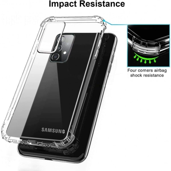 Samsung A32 5G iskuja vaimentava silikonikotelo Shockr Transparent
