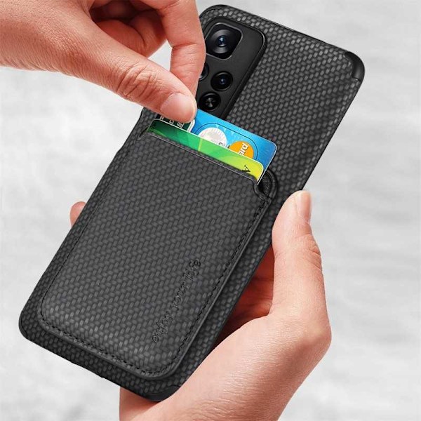Xiaomi Redmi Note 11 Pro Stødsikker skal med magnetisk kortholder Magsafe RFID Black
