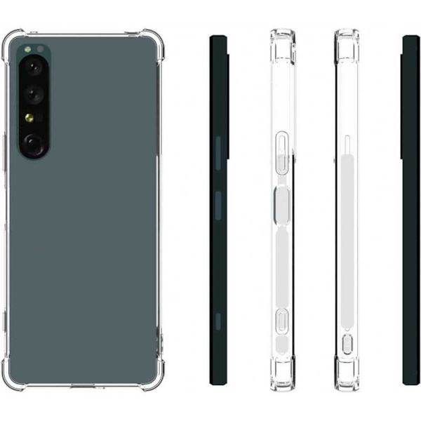 Xperia 1 IV stødabsorberende silikoneskal Shockr Transparent