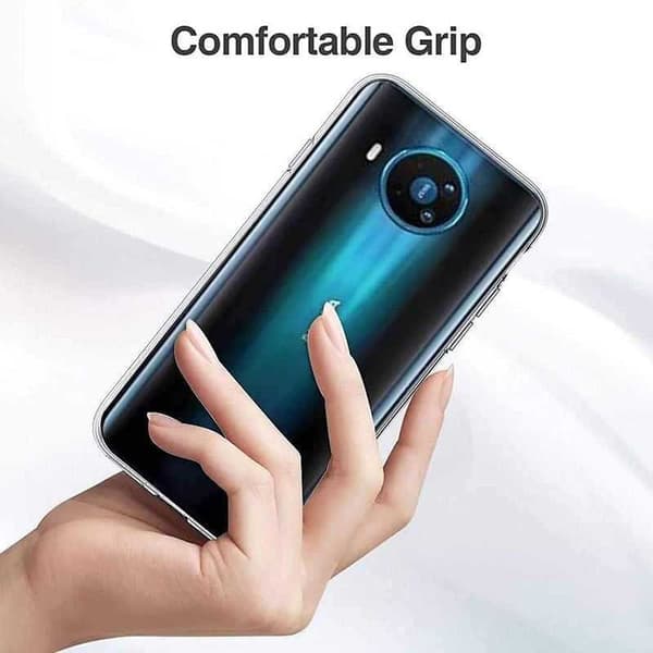 Nokia 8.3 iskuja vaimentava silikonikotelo Simple Transparent
