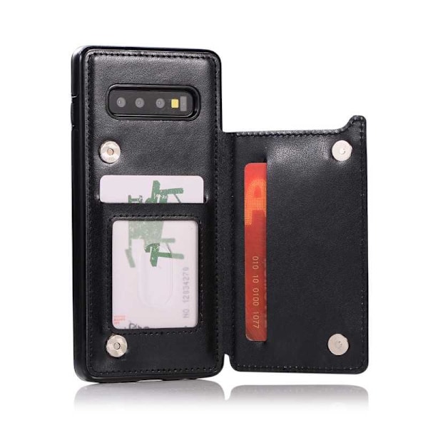 Samsung S10 Plus Shockproof Case Kortholder 3-POCKET Flippr V2 Black