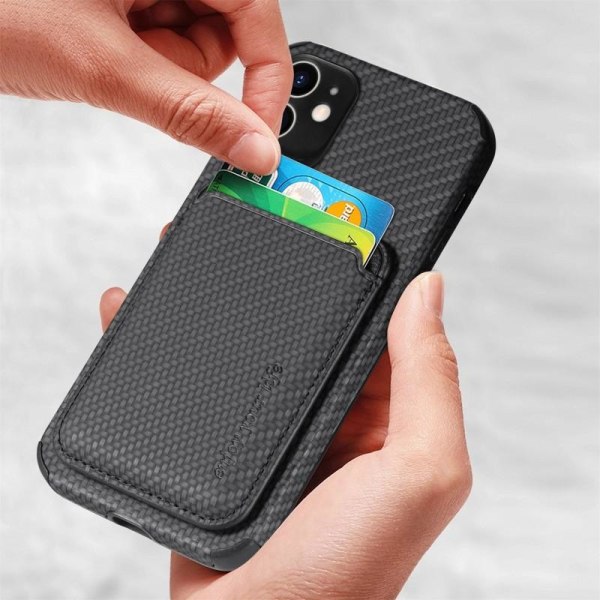 iPhone 11 Stødsikker skal med magnetisk kortholder Magsafe RFID Black