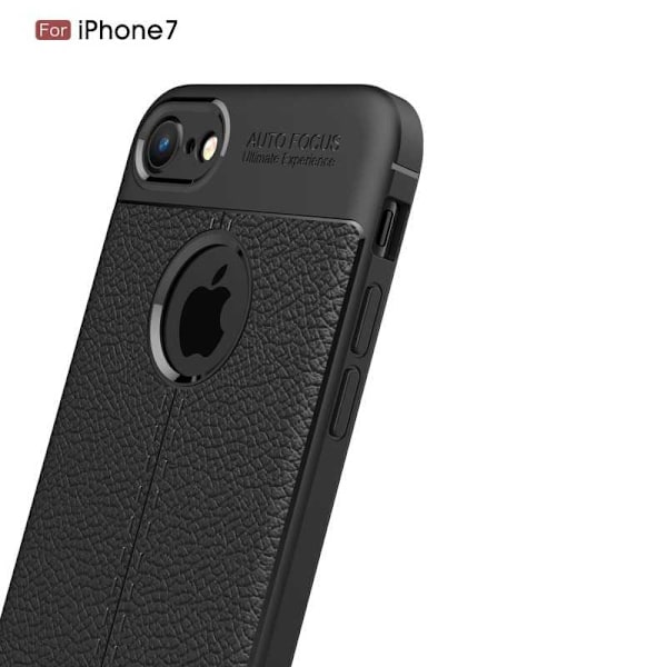 iPhone 7 Iskunkestävä ja iskuja vaimentava nahkatakki Svart