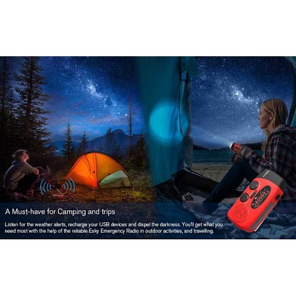 Krankradio med solceller Lommelygte - 1200mAh Powerbank Green
