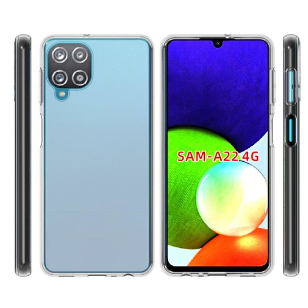 Samsung A22 4G Stötdämpande Silikon Skal Simple Transparent