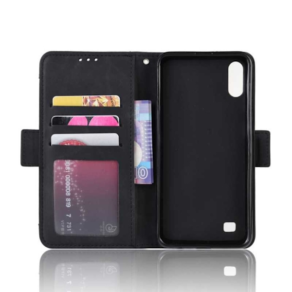 Samsung A10 lompakkokotelo PU-nahkainen 6-TASKUT Winston V3 Black
