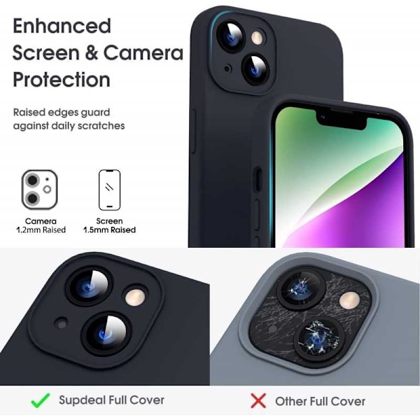 iPhone 13 Mini Kuminen Shell Liquid - Musta