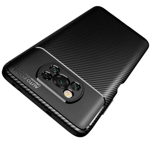 Xiaomi Poco X3 NFC stødsikkert slankt cover FullCarbon V4 Black