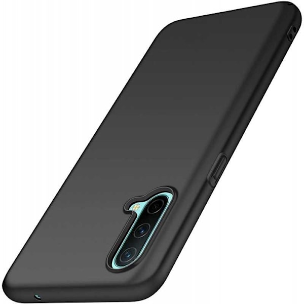 OnePlus Nord CE 5G ohut kumipinnoitettu mattamusta Cover Basic V2 Black