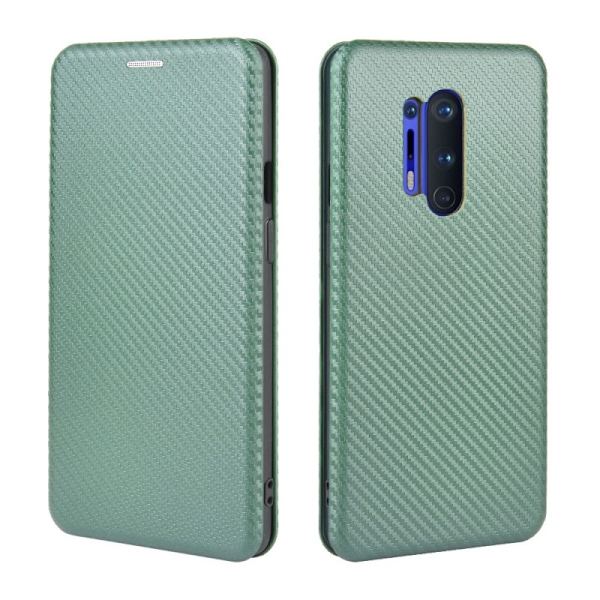 OnePlus 8 Pro Flip Case Kortrum CarbonDreams Grøn Green