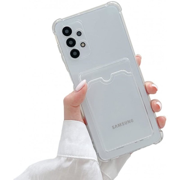Tynt støtsikkert mobildeksel med kortspor Samsung A53 5G Transparent