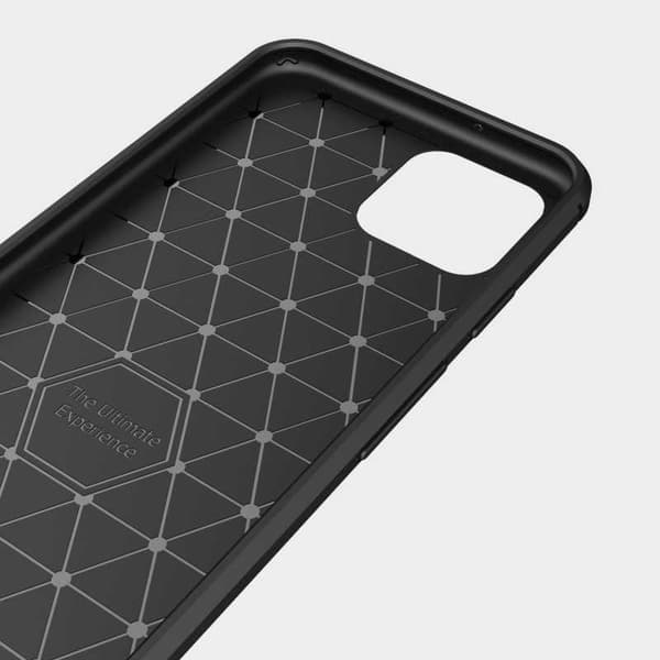 Google Pixel 4 XL Iskunkestävä SlimCarbon-kuori Black