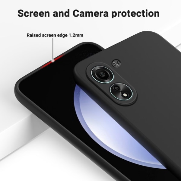 Xiaomi Redmi 13C 4G Gummibelagd Mattsvart Silikon Skal Kamerasky