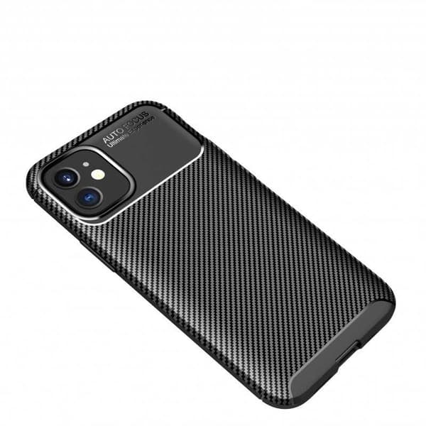 iPhone 12 Iskunkestävä ohut kansi FullCarbon V4 Black