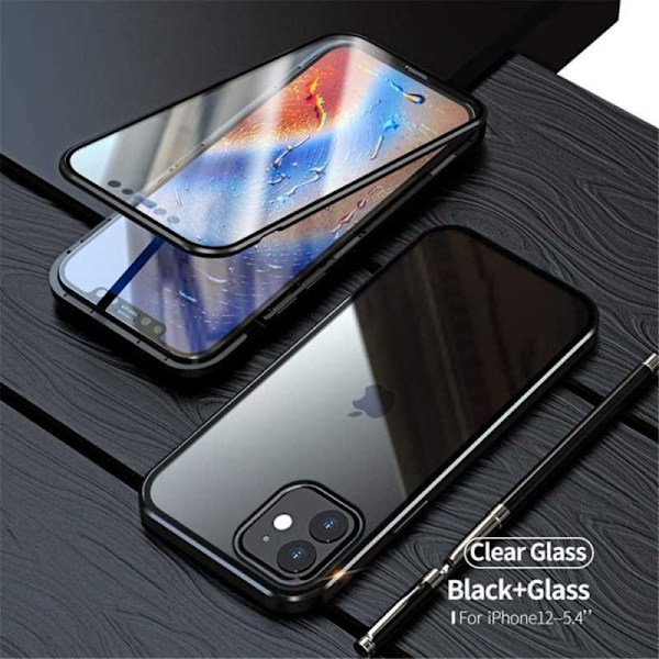 iPhone 12 Pro Max Heltäckande Premium Skal Glassback V4 Transparent