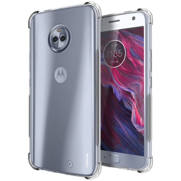 Motorola Moto X4 Stöttåligt Skal med Förstärkta Hörn Transparent