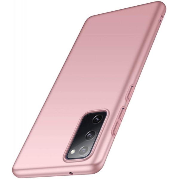 Samsung S20 FE Erittäin ohut kumipinnoitettu Cover Basic® V2 Pink gold