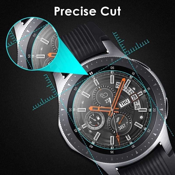 2-PACK Samsung Galaxy Watch 3 45mm karkaistu lasi 0,2mm 9H 2,5D Transparent