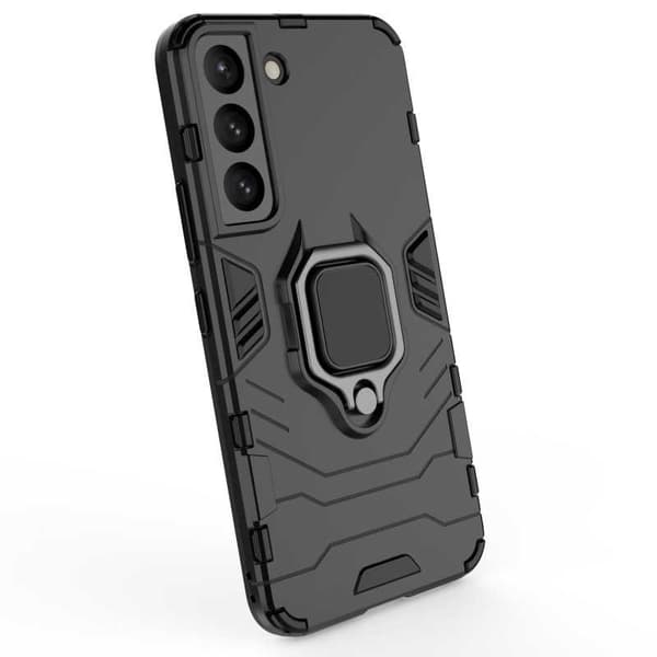 Samsung S22 Plus iskunkestävä kotelo ThinArmor sormustelineellä Black