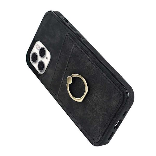 iPhone 11 Pro Mobilskal med Korthållare Retro V4 Svart