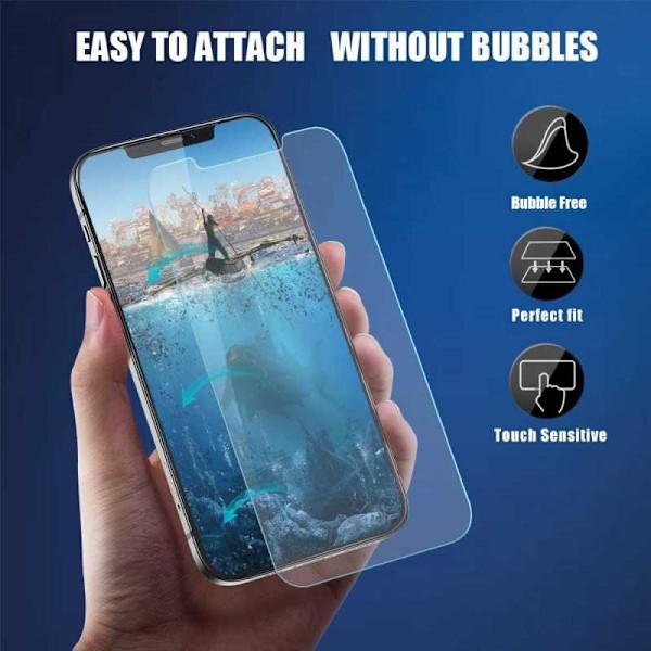 2-PACK iPhone 12 Mini Hærdet glas 0,26 mm 2,5D 9H Transparent
