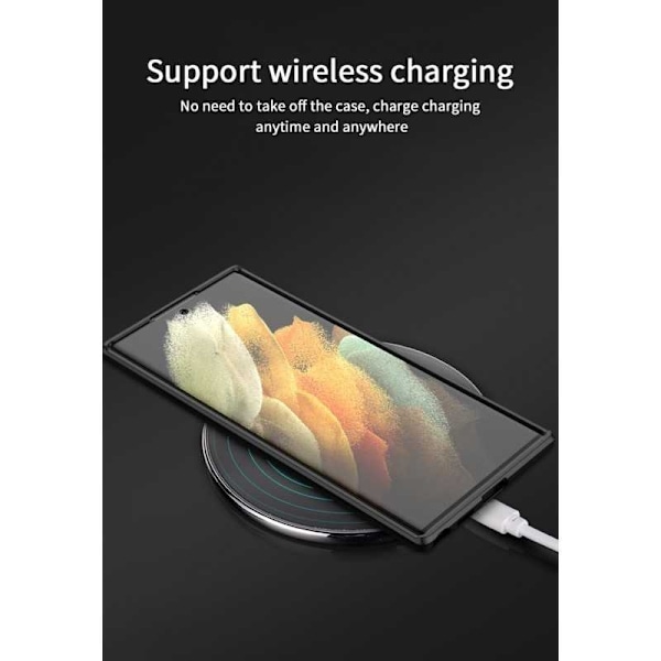 Samsung S24 Ultra stødsikkert cover med Kickstand ThinArmor V2 - Grøn