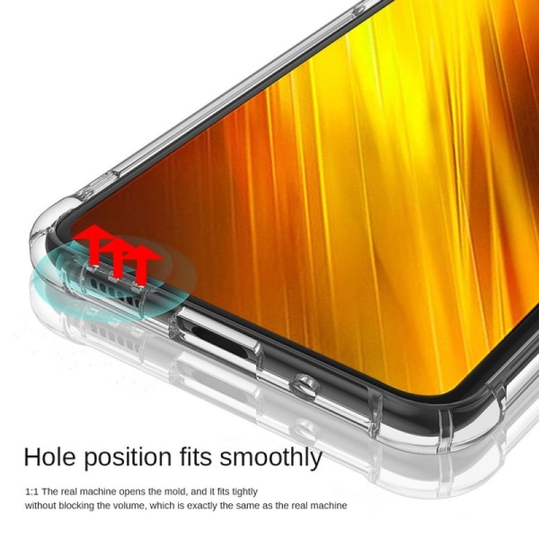 Xiaomi Poco X3 NFC stødabsorberende silikoneskal Shockr Transparent