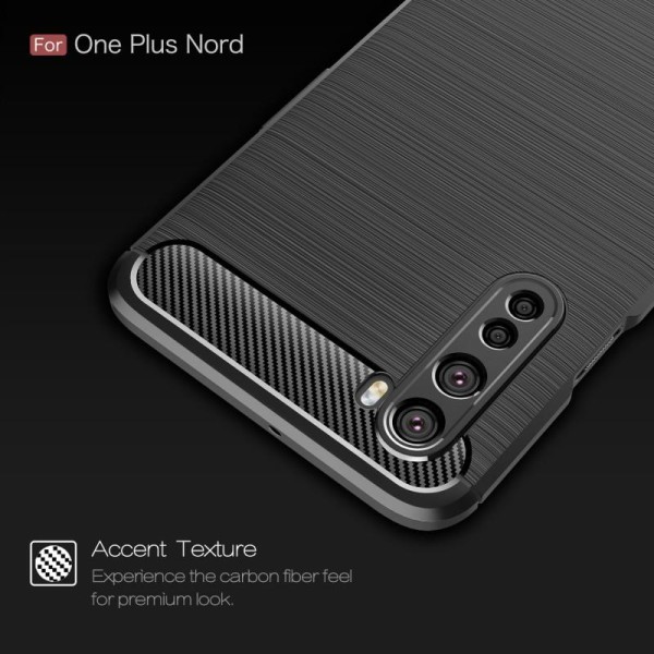 Oneplus Nord Shock Resistant Shock Absorbing Shell SlimCarbon Black