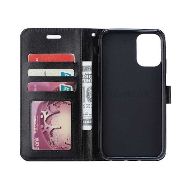 Samsung A72 5G Pung Etui PU Læder 4 RUMM Black