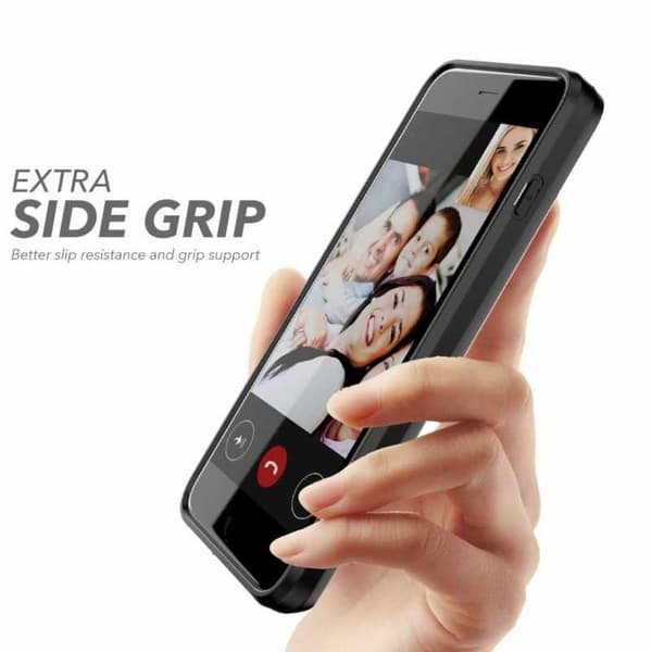 iPhone SE (2020 & 2022) Iskunkestävä kansi korttipaikalla Solid Black