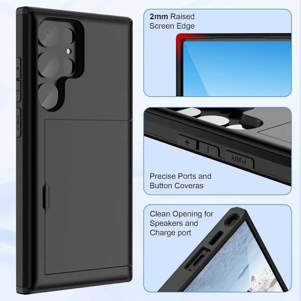 Samsung S24 Ultra Iskunkestävä Cover Cover Card -paikka StreetWise