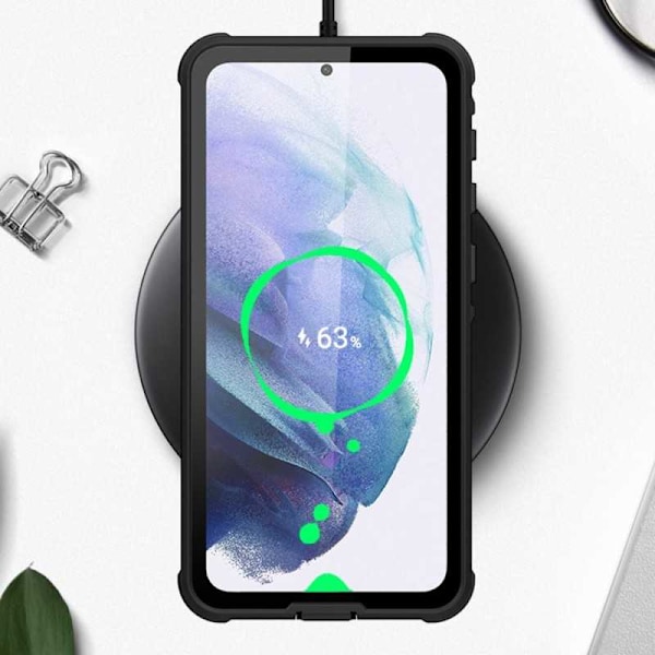 Samsung S21 Heltäckande Vattentät Premium Skal - 2m Transparent