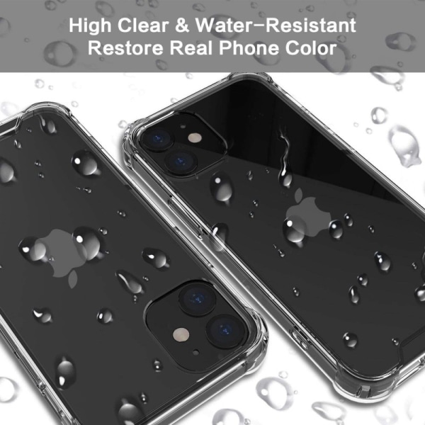 iPhone 13 Pro Stöttåligt Skal med Förstärkta Hörn Transparent