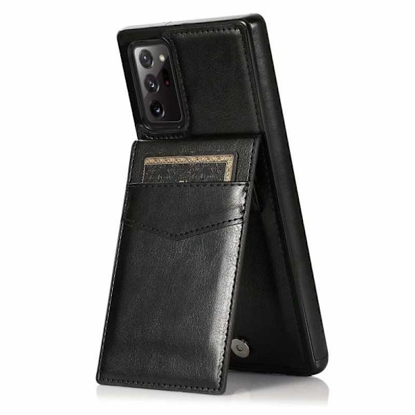 Samsung Note 20 Ultra Mobilskal Korthållare 5-FACK Retro V3 Svart