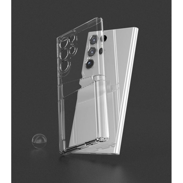 Samsung Note 20 Ultra Stöttåligt Skal med Kortfack V2 Transparent