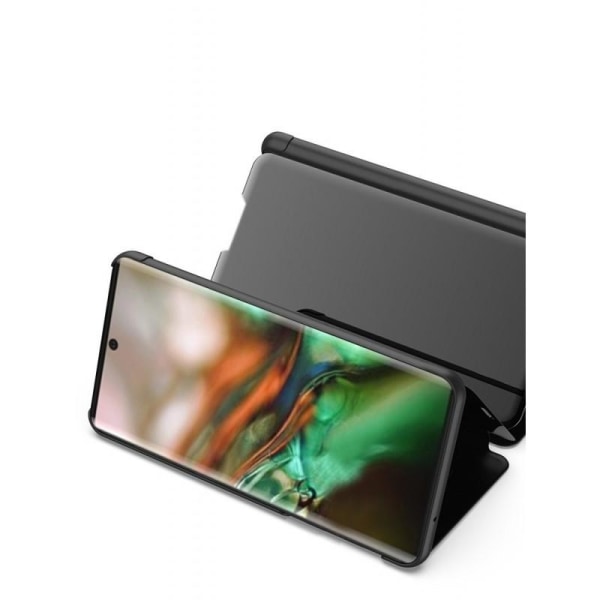 Samsung Note 10 Smart Flipfodral Clear View Standing V2 Rocket Svart
