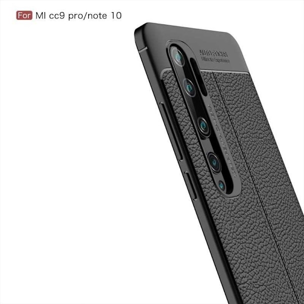 Xiaomi Mi Note 10 Lite stødabsorberende cover læderbag Black