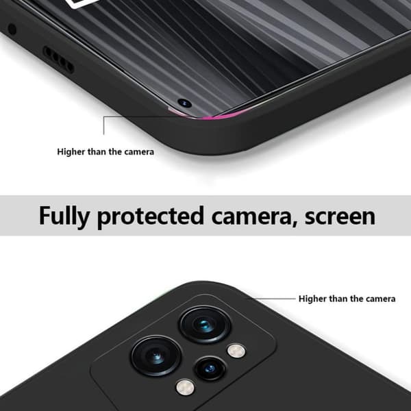 Realme GT 2 / GT Neo 2 Ultra-ohut kumipinnoitettu mattamusta Cover Basic V2 Black