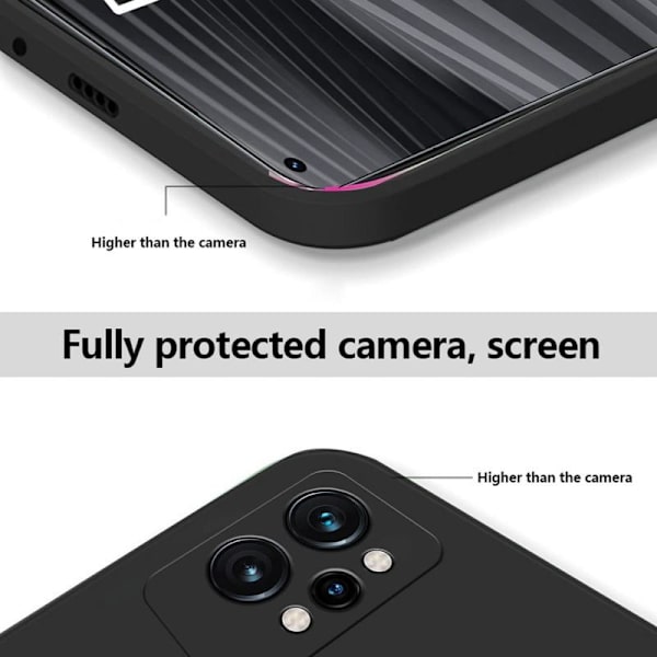 Realme GT 2 / GT Neo 2 Ultratunn Gummibelagd Mattsvart Skal Basic V2 Svart