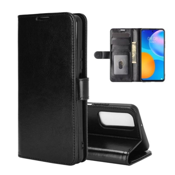 Huawei P Smart 2021 lompakkokotelo PU-nahkainen 4-FACK Evry Black