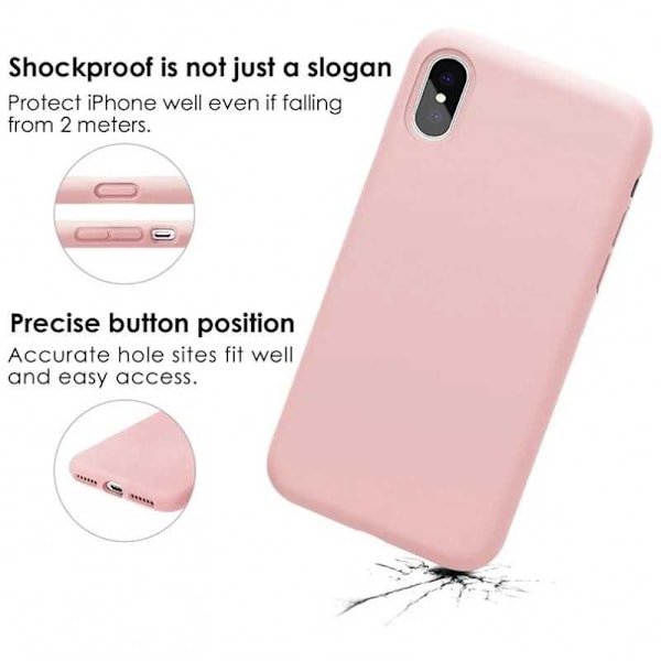 Gummibelagt stilfuldt cover 3in1 iPhone X / XS - Pink