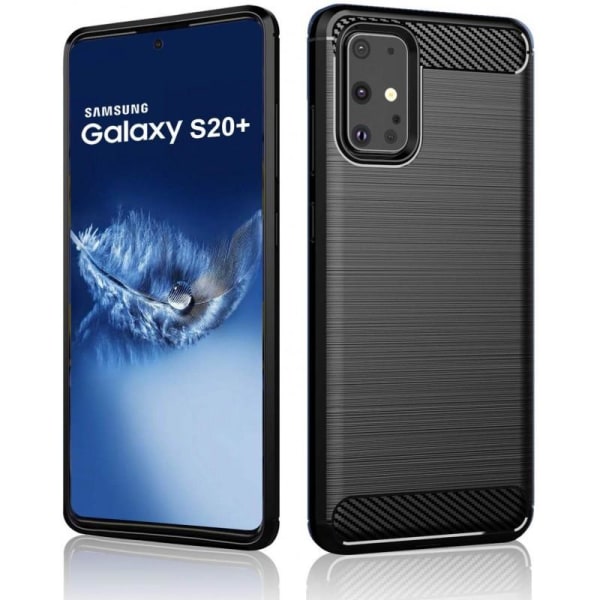 Samsung S20 Plus iskunkestävä SlimCarbon suojakuori Black
