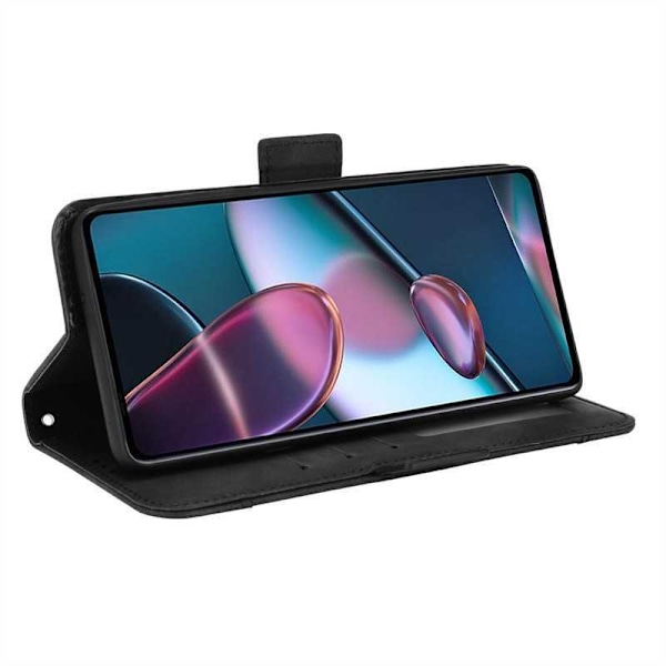 Motorola Edge 30 Pro Plånboksfodral PU-Läder 6-FACK Winston V3 Svart