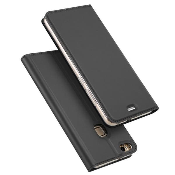 Huawei P10 Lite Flip Case Smooth -korttipaikka Svart