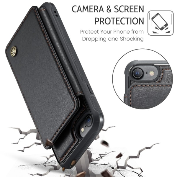 CaseMe Shockproof Cover Kortholder Stander 4-rums iPhone 6S/7/8/