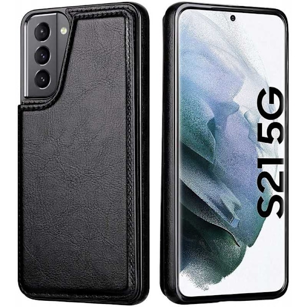 Samsung S21 Plus iskunkestävä kotelo, 3-taskuinen Flippr Black