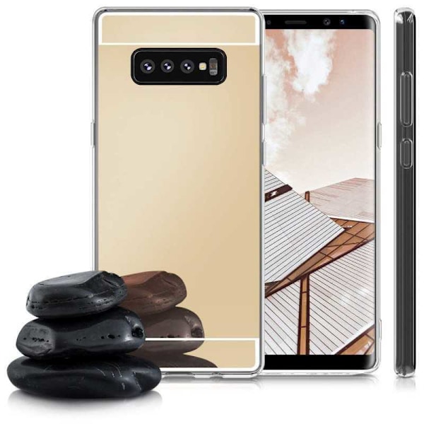 Samsung S10 Plus Elegant Stötdämpande Spegelskal TPU Guld