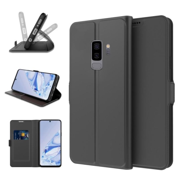 Samsung S9 Plus Flip Case Skin Pro V2 korttilokerolla Black